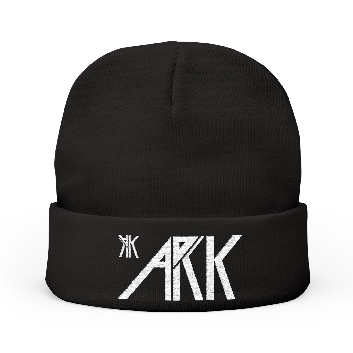 ARK* - AsteroidRiskKyngz* White Logo Knit Beanie