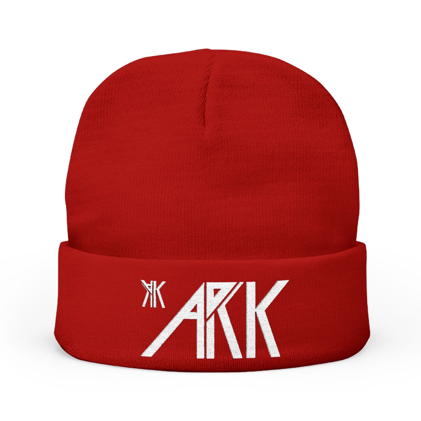 ARK* - AsteroidRiskKyngz* White Logo Knit Beanie