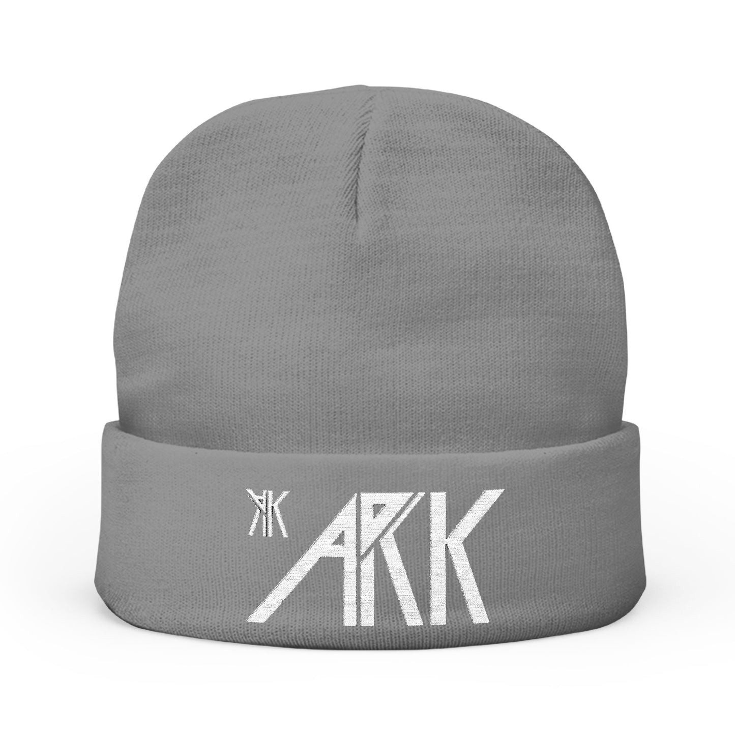 ARK* - AsteroidRiskKyngz* White Logo Knit Beanie