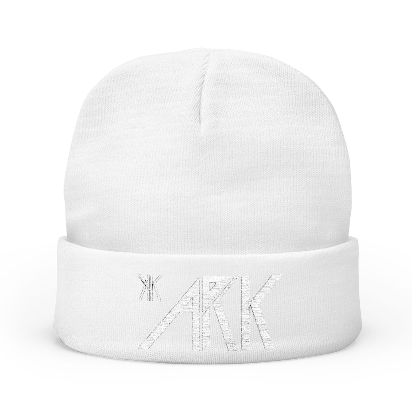 ARK* - AsteroidRiskKyngz* White Logo Knit Beanie