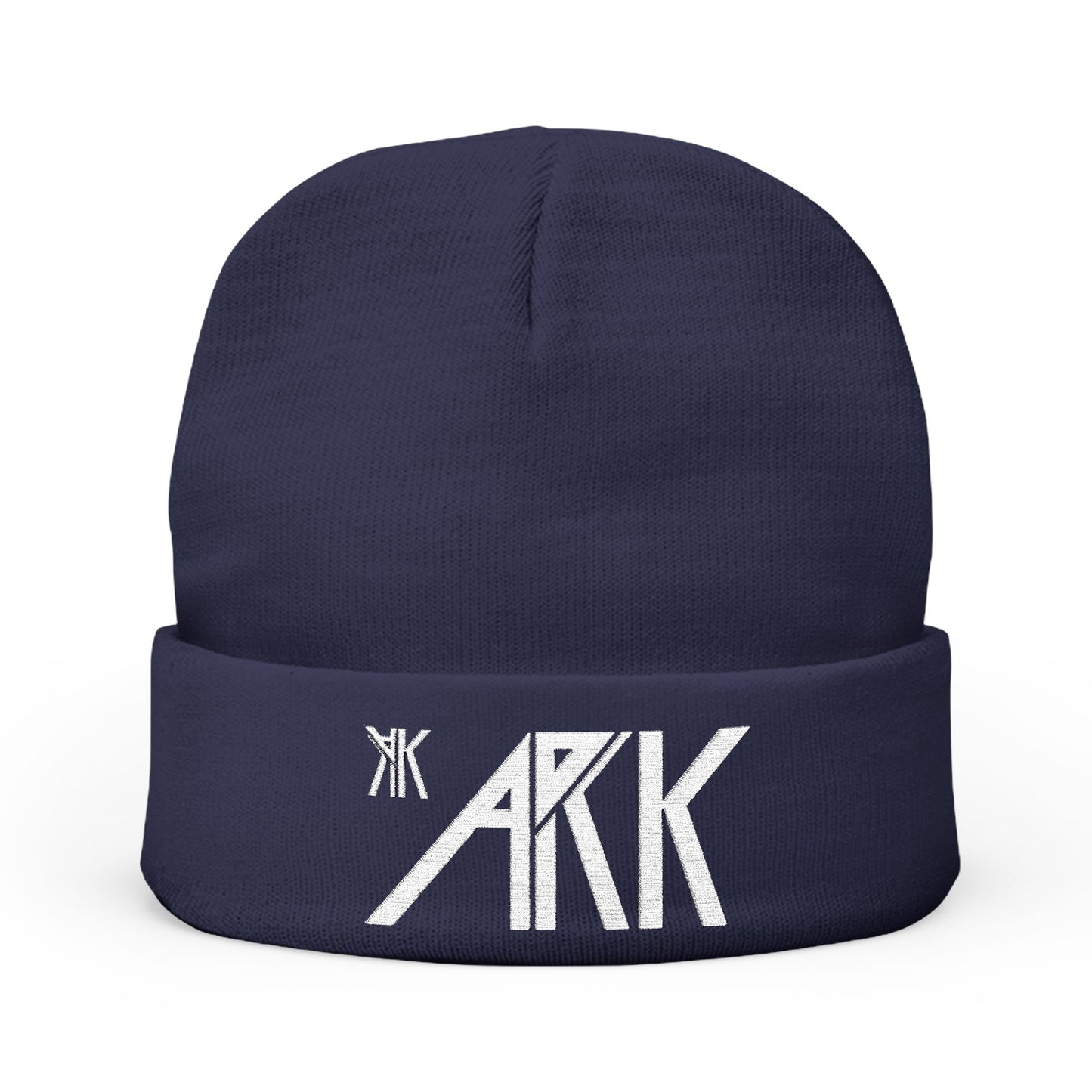 ARK* - AsteroidRiskKyngz* White Logo Knit Beanie